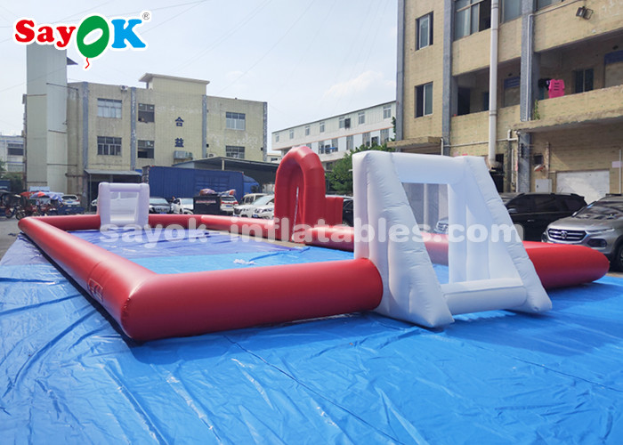 20*8m Red PVC Tarpaulin Inflatable Sports Games Outdoor Football Field