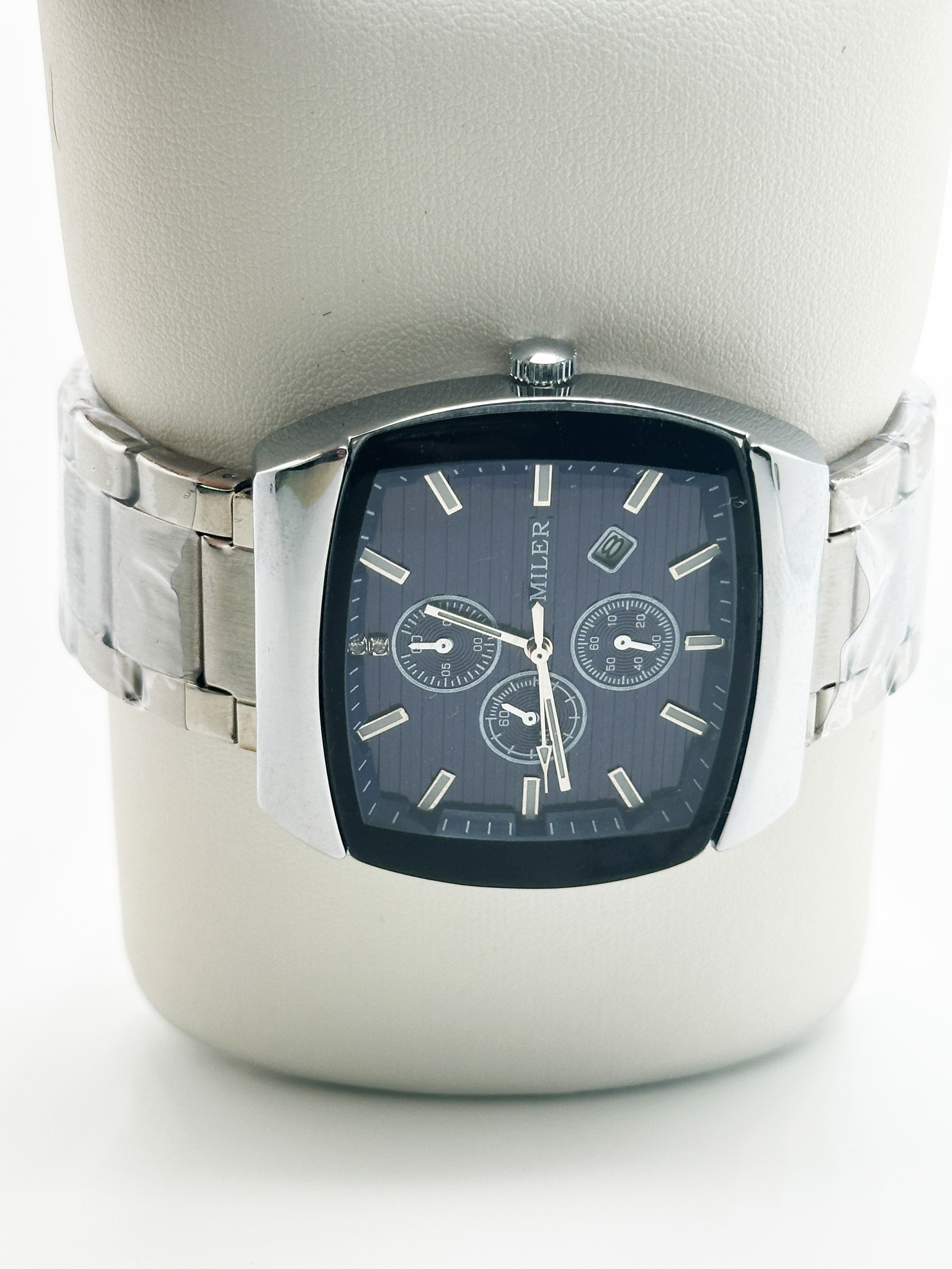 Luxury Kids Wrist Watch Waterproof Luminous Date Stainless Steel Square Quartz Watch