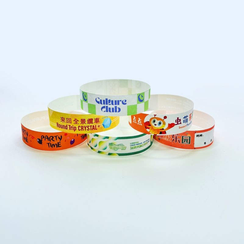 Custom Your Vent Wristband Waterproof And Durable Tyvek Wristbands For Events Entry Access Ticket