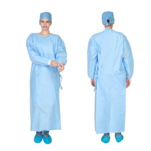China Protective SMS Surgical Gown Disposable Medical Supply Isolation Gown on sale