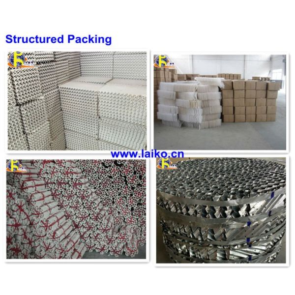 Packing Distillation Columns: Metal Structured Packing stainless steel wire gauze packing distillation column
