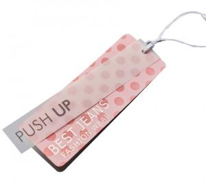 China Lightweight PET Paper Hang Tags For Clothing , Sustainable Swing Tags on sale
