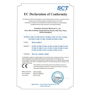 Zhuoyuan Co.,Ltd Certifications