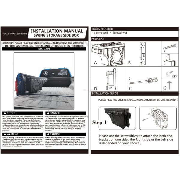 High Capacity Plastic Waterproof Truck Tailgate Extender For Ford F150 Ranger