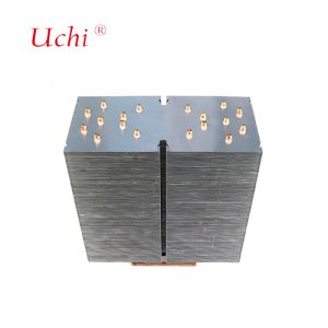 China 1500W LED Heat Sink - 5 Zipper Fin Heat Pipe Cooling Module on sale