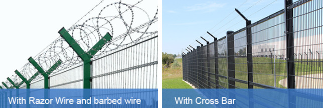 Powder Coated Grey Color 8/6/8 Double Loop Wire Fencing