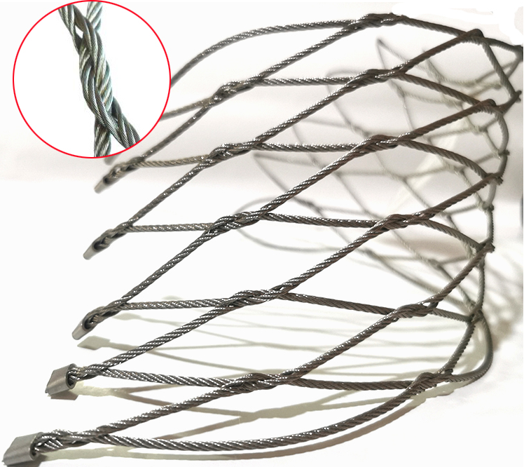 Ss304 Zoo Wire Mesh Lightweight Flexible Sgs 20mm Black Hole 0