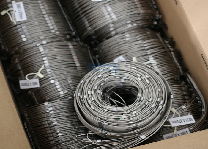 40mm- 80mm Stainless Steel Cable Netting Flexible Woven Wire Mesh