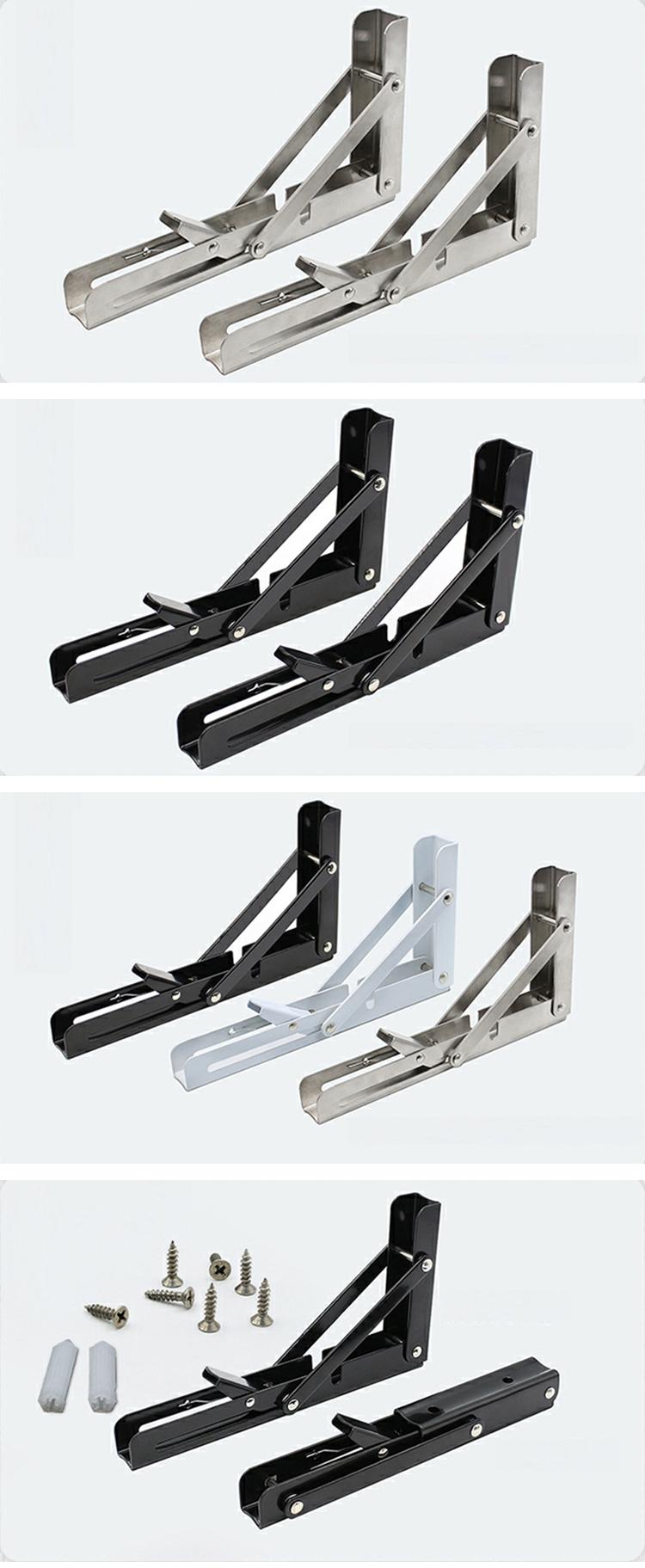 DIY Work Bench Shelf Bracket Heavy Duty Stainless Steel Collapsible 1.5mm Thickness