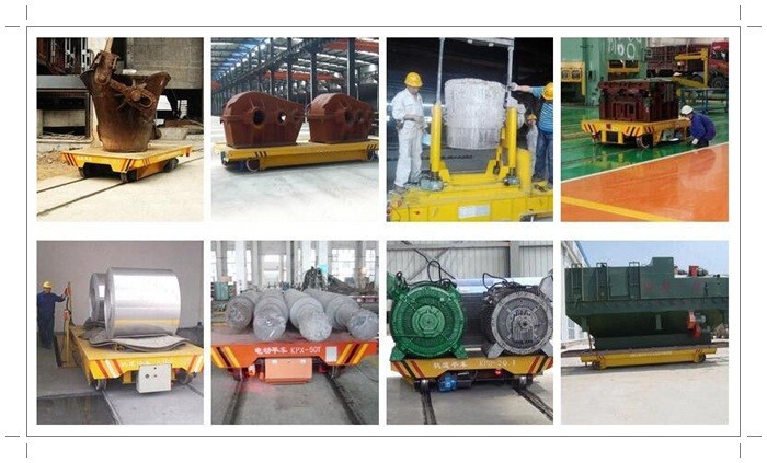 80T Motorized Rail Trailer for shop production line cargo handling