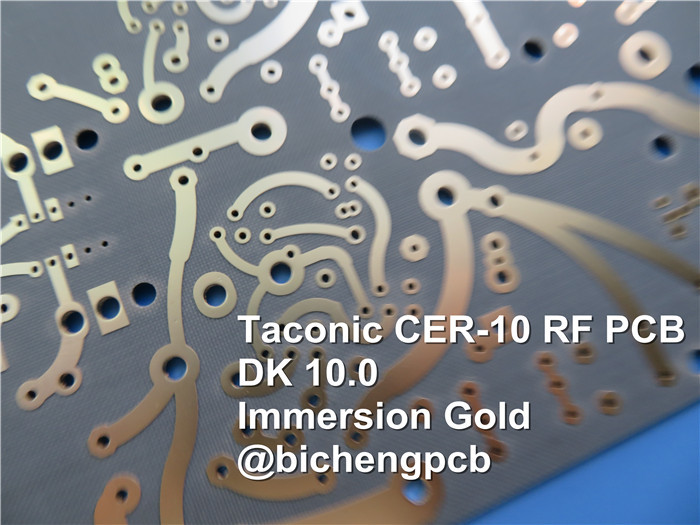 Double Sided PCB 25mil CER-10 Substrates With Black Silkscreen And Immersion Gold