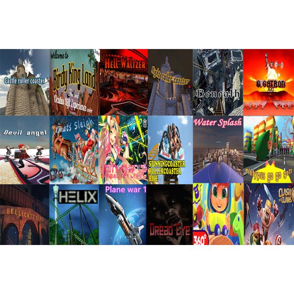 Dynamic Platform 9D VR Cinema 3 Seats Deepoon Glasses 19'' Monitor