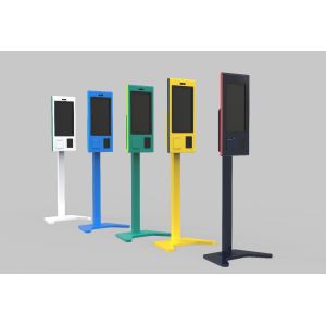 Quality Floor Stand Touch Kiosk Android Windows 15.6 21.5 32 inch Self-service Payment Kiosk With Thermal Printer QR code Scanner wholesale