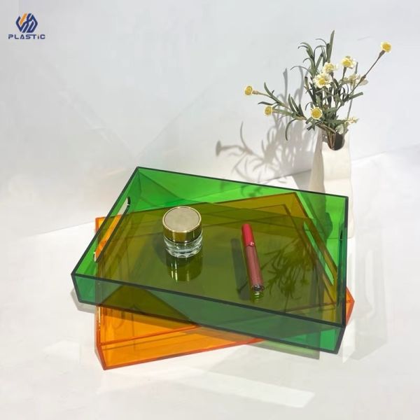 Multi Colored Clear Acrylic Storage Trays 3mm Thickness With Customizable Logo