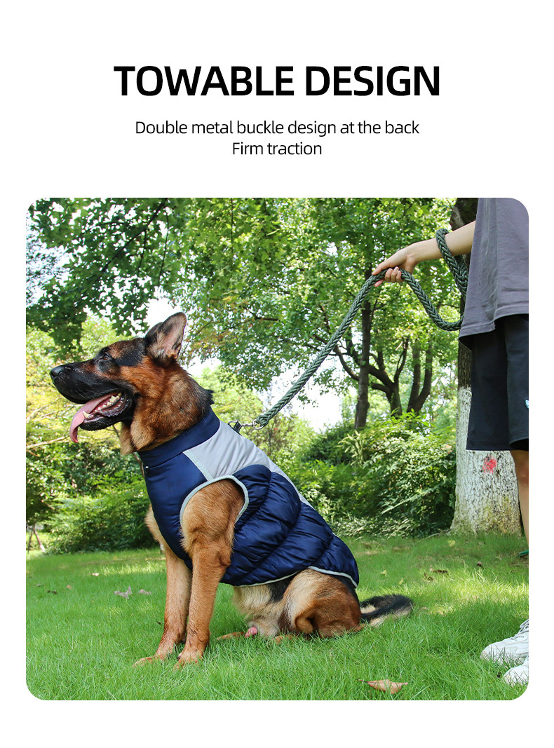 Winter Luxury Pet Coat Thickened Warm Dog Clothes Comfortable Reflective For Pets
