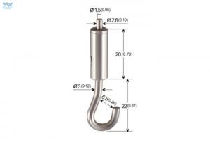 Quality Samll Size Nickel Color Brass Lock Cable Grippers With Steel Hook For Suspend LED Panels wholesale