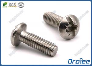 China 304/316 Stainless Steel Pozi Slotted Combo Drive Round Head Machine Screw on sale