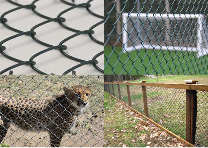 Durable Chain Link Mesh Fence Gate For Animal Deer Ranch Enclosure