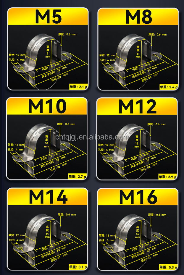 Metric Measurement System ZINC PVC Pipe Fitting Saddle Clamp Collar Clamp Split Pipe Saddle Clamp for Customized Solutions