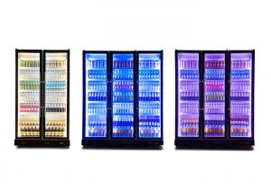 Quality OEM Supermarket Bar Display Freezer Beverage Cold Drink Glass Door Refrigerator wholesale