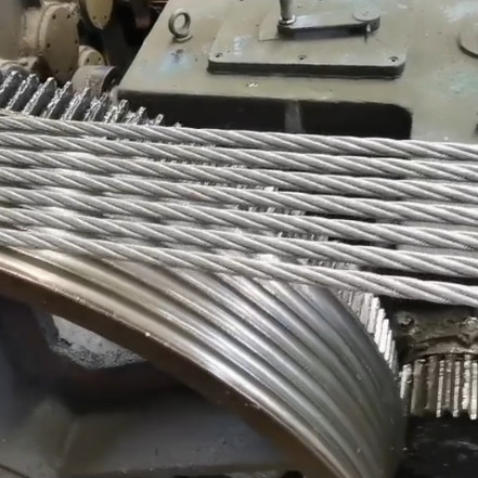 Galvanizing High Carbon Steel Wire Rope Sling 10mm Fiber Core For Marine Cranes