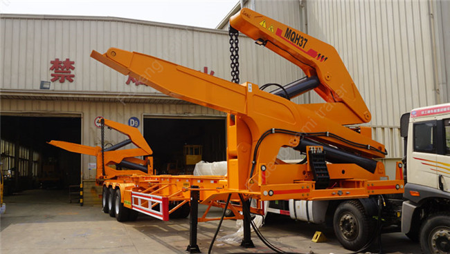 40ft Side Loader Trailer Chassis Truck Trailer , China Box Loader Side Lifter Truck