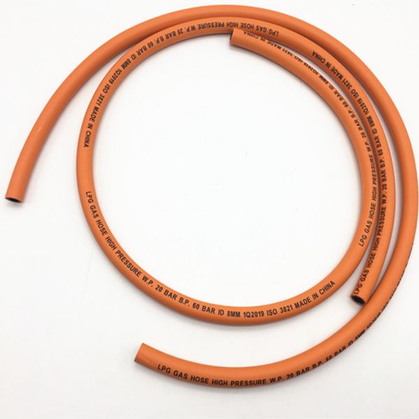 1/4 Inch Oil Resistance Lpg Gas Hose / Orange Color Argon Gas Hose