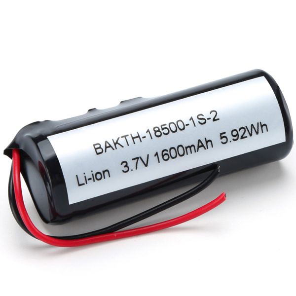 3.7V 1600mah 18500 1S-2 Rechargeable Cylindrical Lithium Li-ion Battery