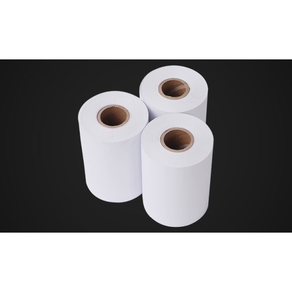 80 X 80 Carbonless Plastic Core Oem Printed Thermal Paper Rolls