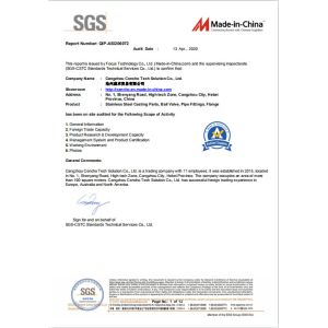 Cangzhou Cencho Tech Solution Co.,Ltd Certifications