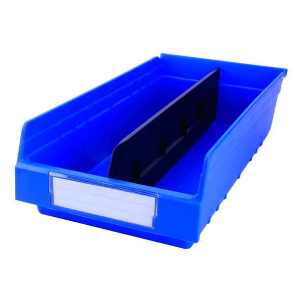 Cheap Warehouse Industrial Plastic Shelf Bin with Dividers Drug Storage Nesting Plastic Bin for sale
