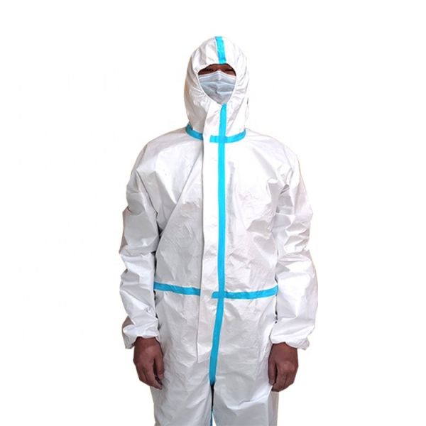 Non Irritating Disposable Protective Suit , Lightweight Disposable Coveralls