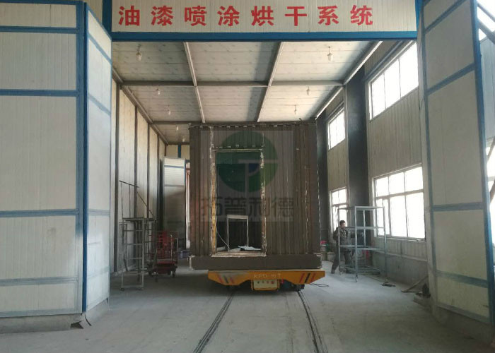 AC power 30t heavy duty rotating platform cart for Saudi Arabia painting line