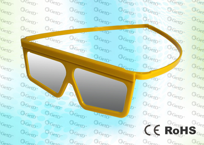 Quality Master Image Cinema Plastic Yellow Circular polarized 3D glasses wholesale