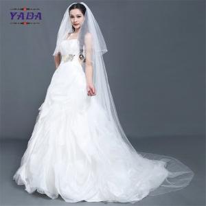 Quality Luxury off shoulder organza fabric bust latest gowns long tail ball gown alibaba wedding dress wholesale