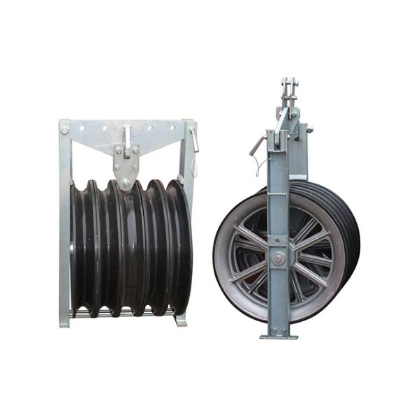 Five Aluminum Conductor Pulley 40kN Stringing Pulley 400mm2 Conductor Size