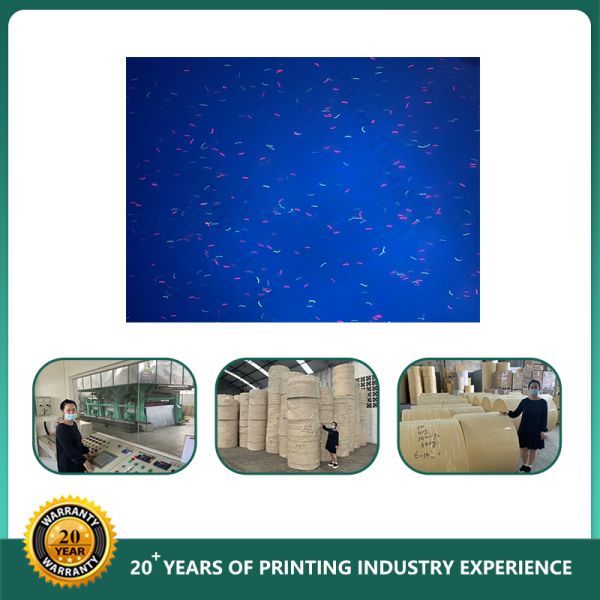 75 Gram Security Paper With Visible Fibers For Certificate