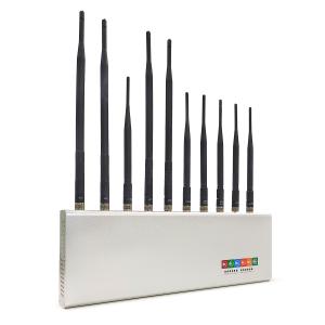 China Aluminium Alloy Cell Phone Signal Jammer GPS Mobile Phone Jammer 16W on sale