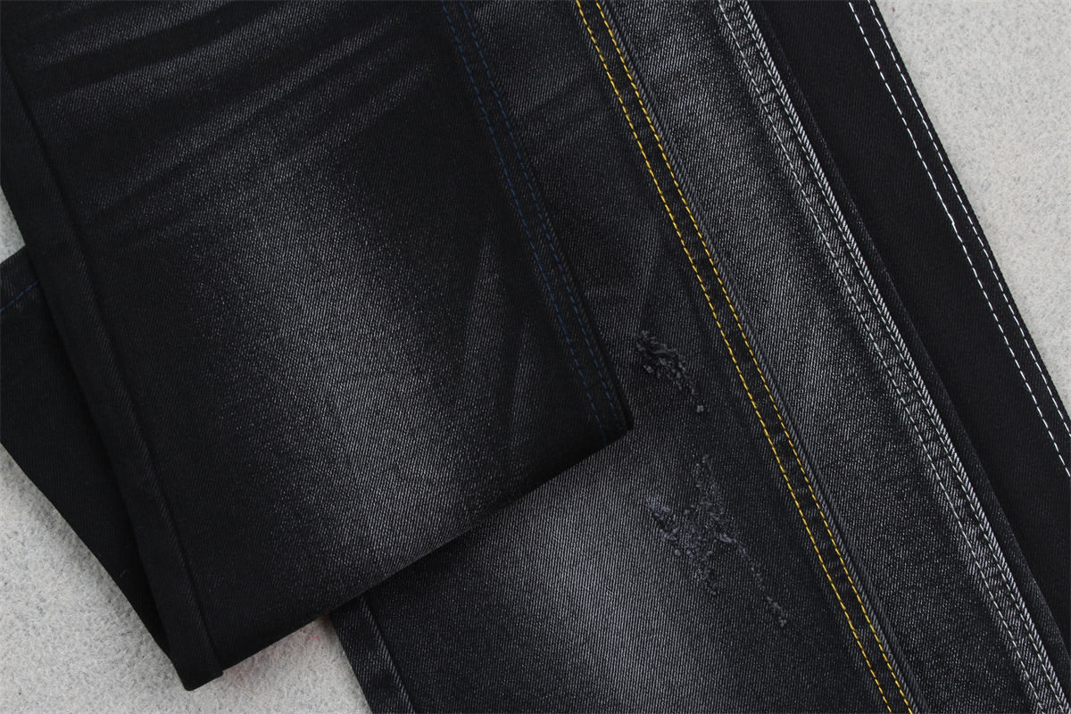 70/71" 10.5 Once 100% Cotton Black Denim Fabric For Jeans