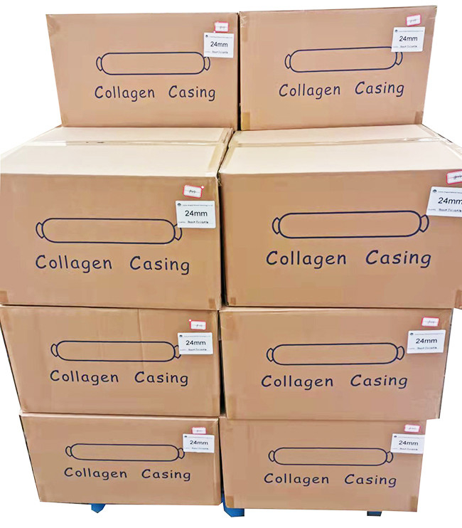 21mm Food Grade Good Taste White Colour Collagen Casings For Sausages