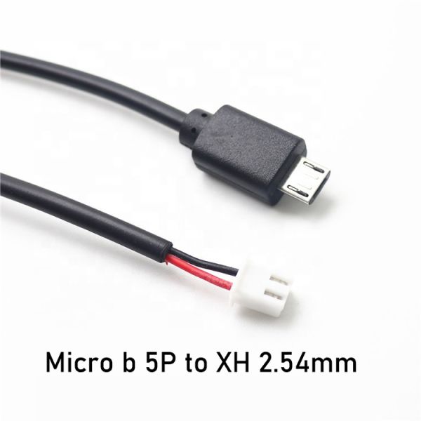 Custom 10cm 30cm 0.5m 1m Micro B 5P to 2P JST XH 2.54mm Connector Wire Cable
