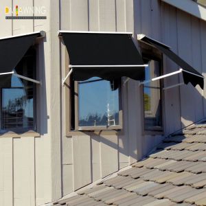 Quality Aluminium Retractable Window Awnings Polyester Acrylic Drop Arm Awnings wholesale