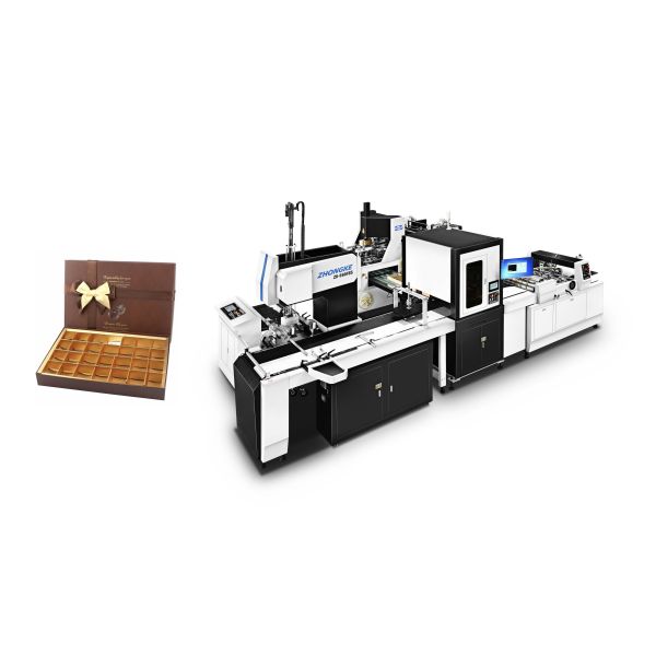 Tissue Corrugated Box Gluing Machine , High Power Automatic Box Packing Machine