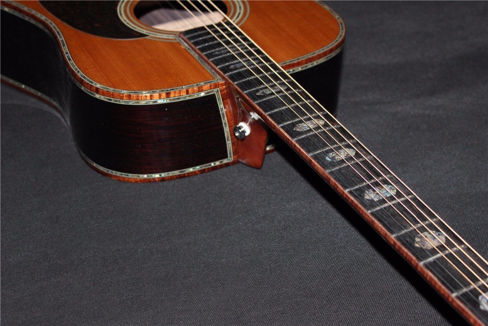 Custom guitar factory Top Quality ALL Solid Spruce Top AAAA Rosewood Back & Sides Acoustic D45 guitar