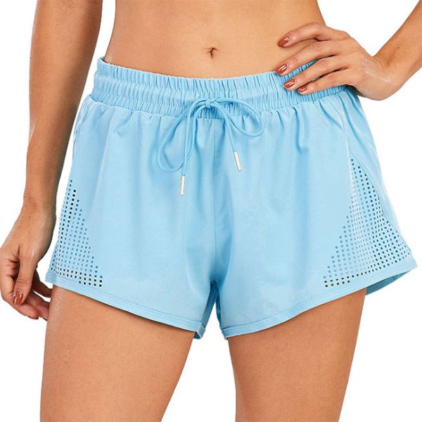 Quick Dry XS-4XL Pink Running Athletic Shorts With Zipper Pockets