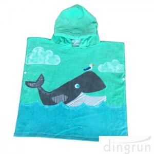Quality Cute Dolphin Hooded Poncho Beach Towel Reactive Printed For Girls & Boys wholesale