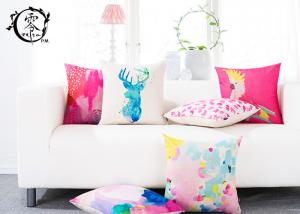 China Colorful Abstract Graffiti Paint Silk Cotton Pillow Throw Square Soft Cloth Sofa Waist on sale