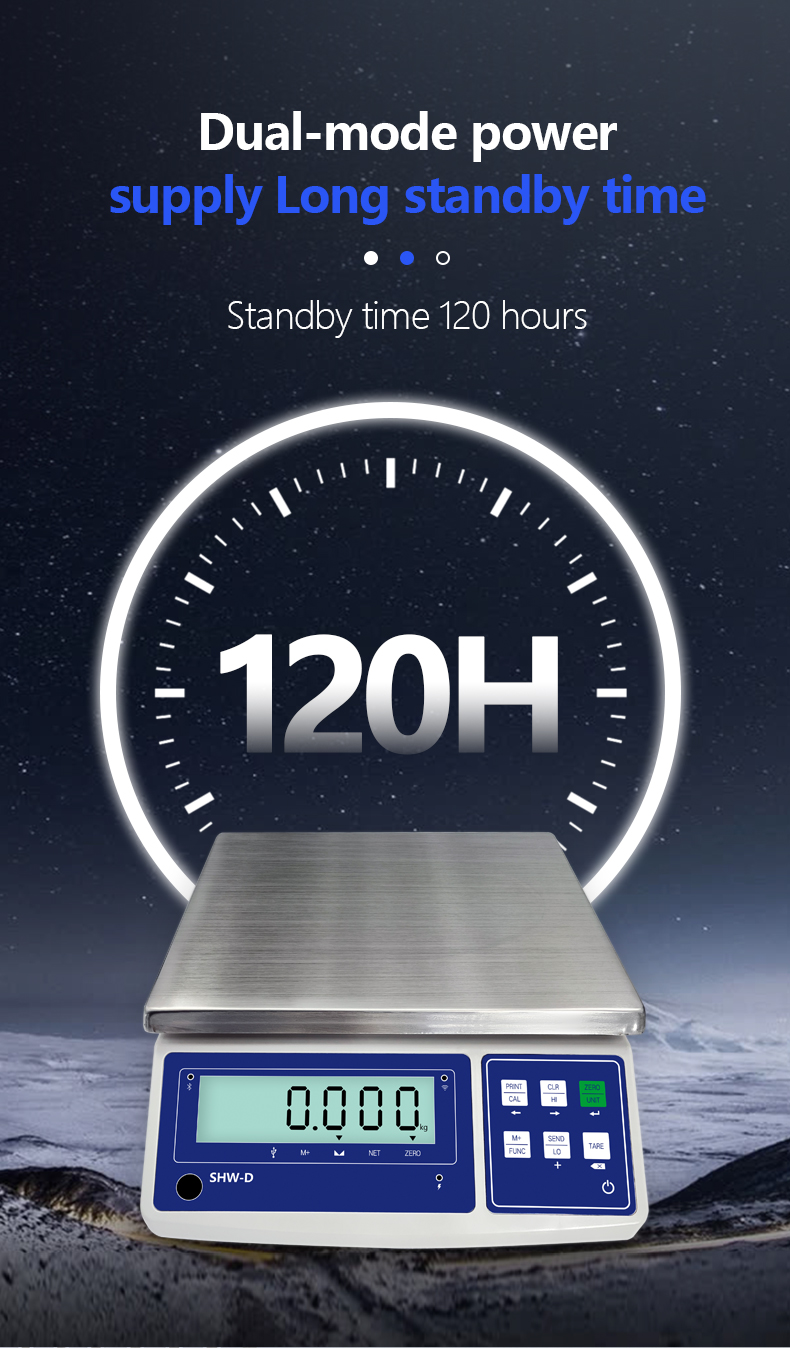 Precision Waterproof Weighing Table Scale with 15KG Capacity and Customizable LCD Display