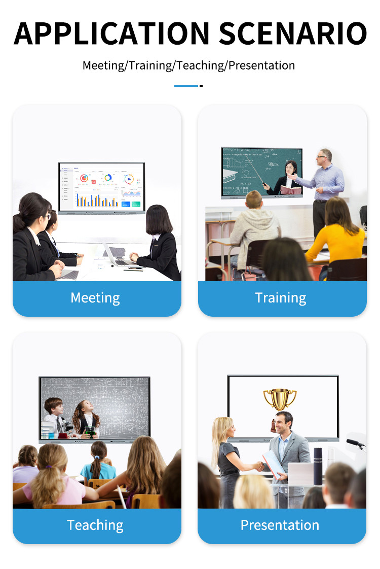 4k Interactive Panel, 86'' Led Smart Board, Aluminium Frame 350cd/m2 OPS Slot