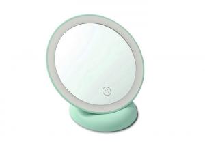 China Round Compact Mirror Power Bank , Portable Compact Mirror Usb Charger With  LED Light on sale